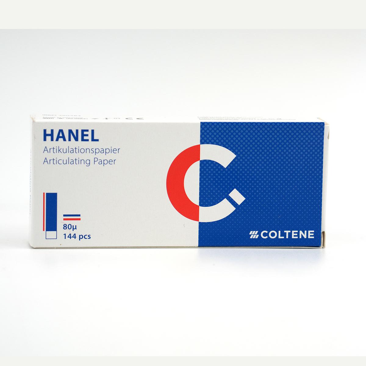 کاغذ آرتیکولاسیون هانل 80میکرونی Iشکل آبی قرمز - HANEL Articulation paper 80micron I shape blue red
